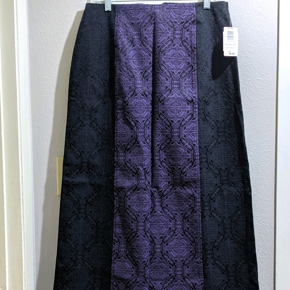 Black Brocade Maxi Skirt Goth Hot Topic